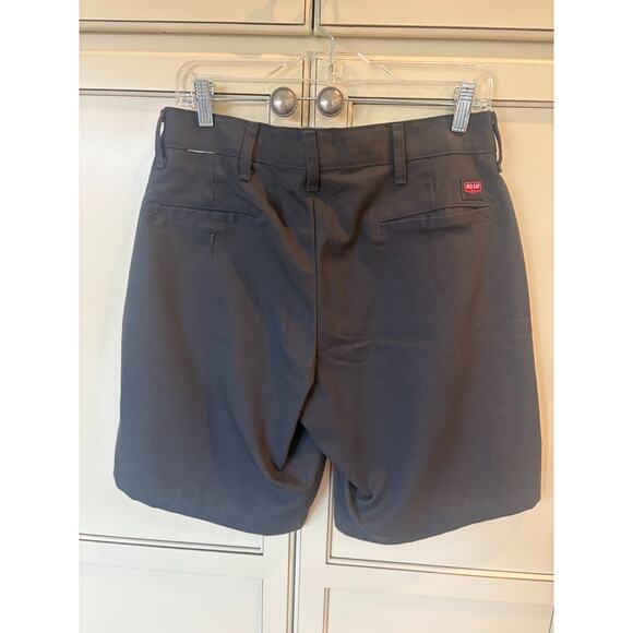 Red Kap Men's Dark Grey Classic Plain Front Shorts Size 32 - Picture 2 of 3